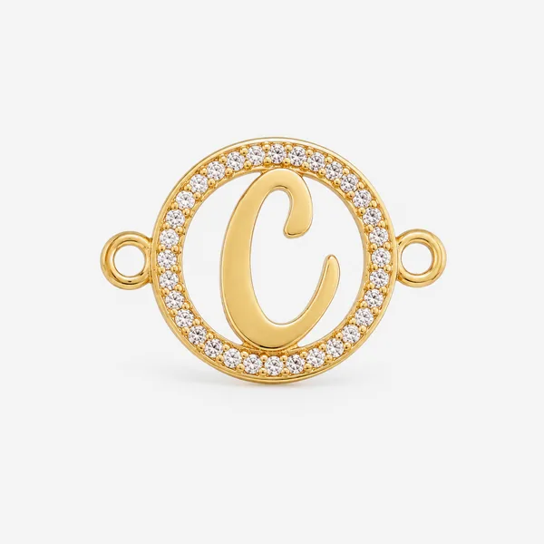 Herraje Letra Inicial C en oro 18K